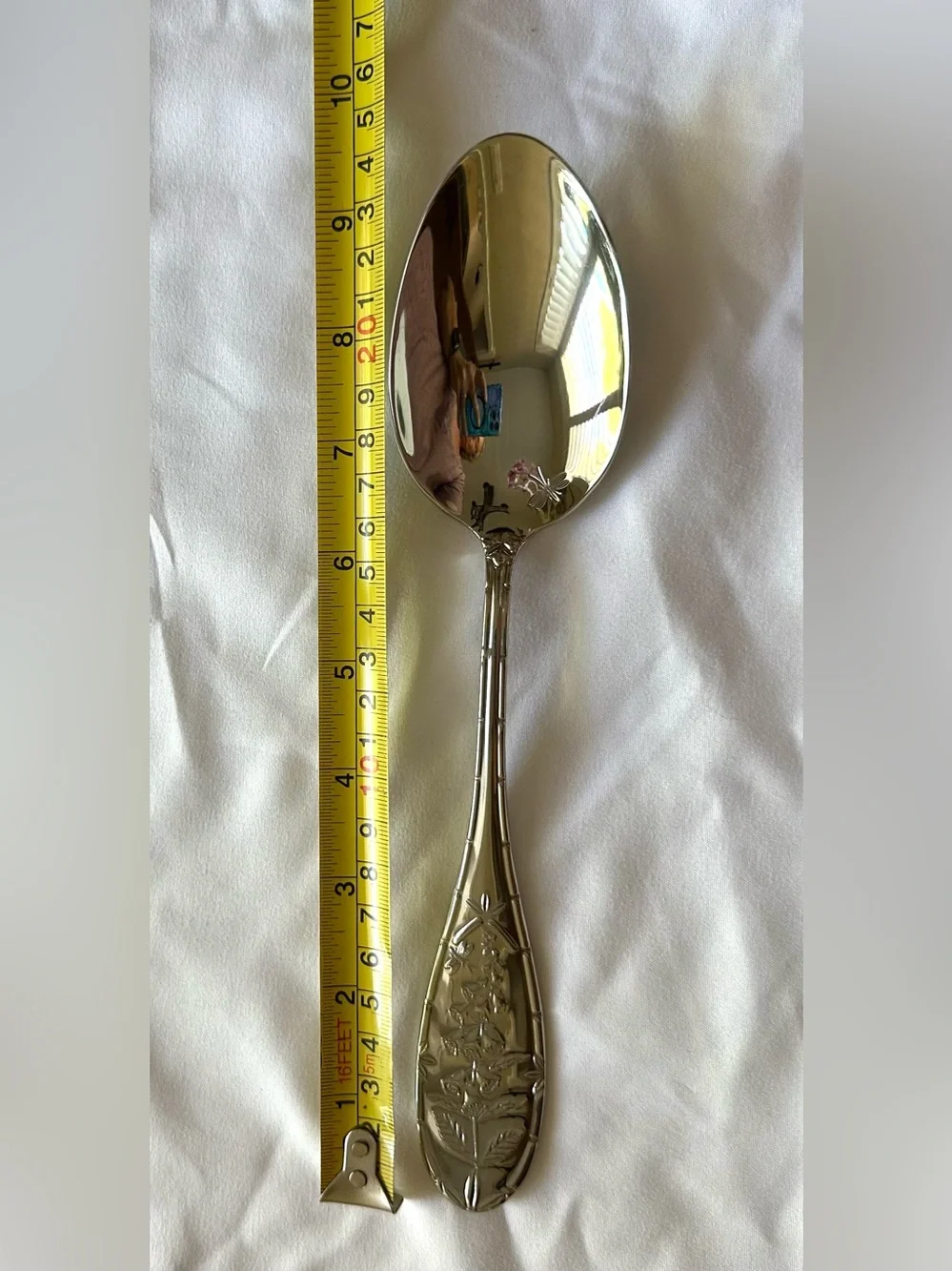 Portmeirion Botanic Garden 18/10 Stainless Serving Spoon 9.5” Floral